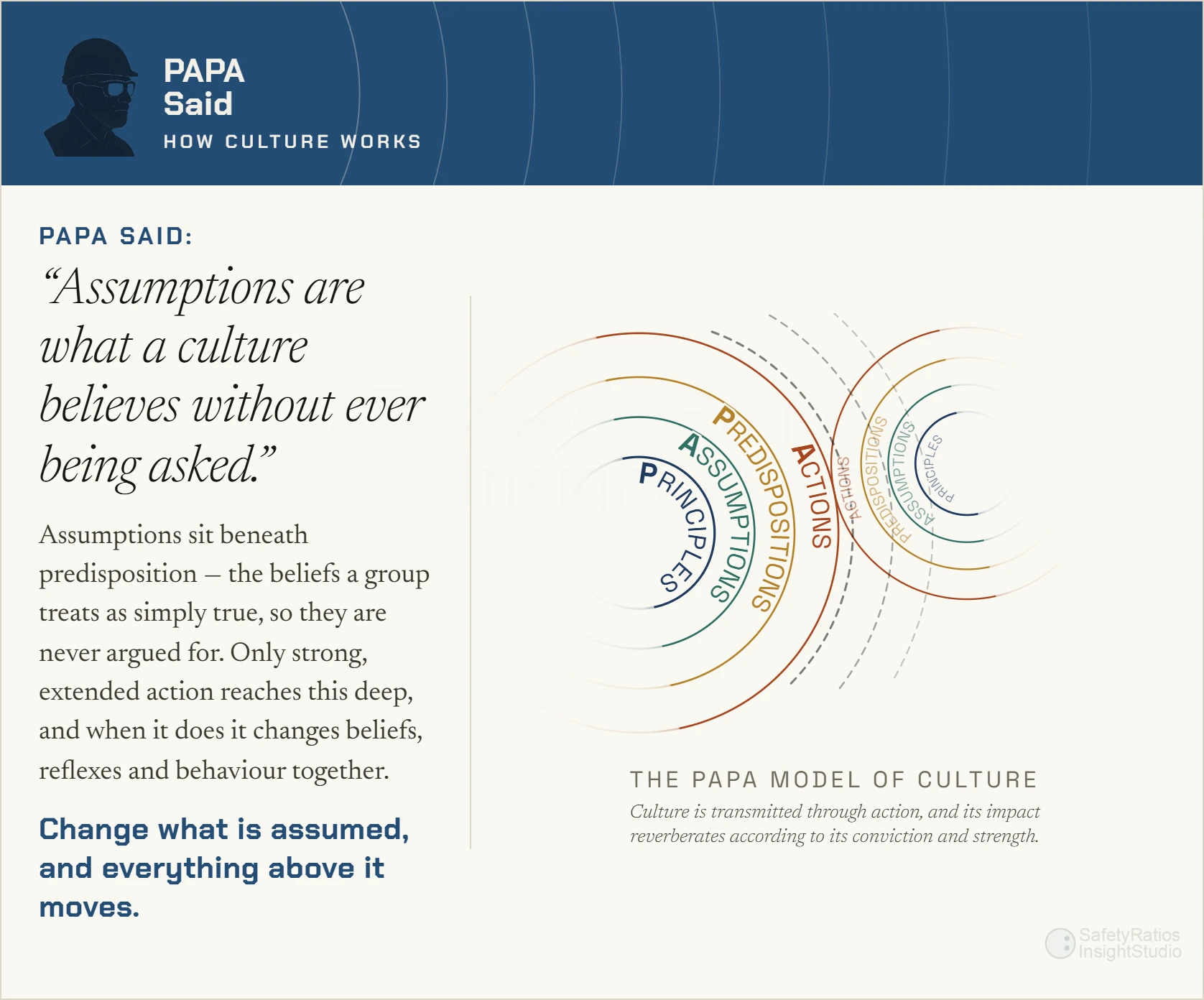 Assumptions: the belief layer of the PAPA Model, moved only by costly standing evidence