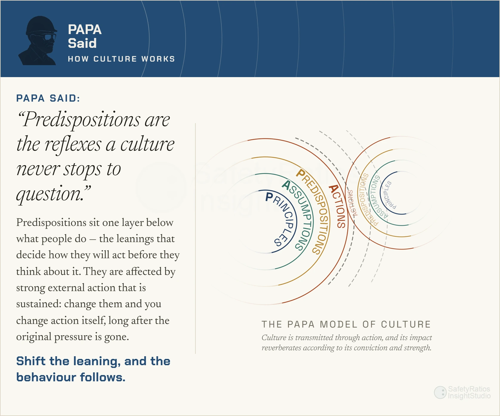 Predispositions: the reflexes and defaults of the PAPA Model that push old behaviour back out when the attention stops